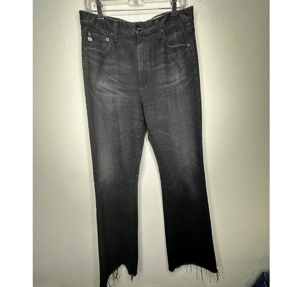 AG Black Alexxis Boot High Rise Vintage Boot Jeans Raw Hem 31 - Picture 3 of 16